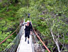 Crossing the river near the bothy on the way to Streap