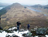 Looking south at Binnein Shios on the way up Binnein Shuas