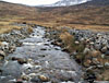 Looking upstream from the bridge over Allt a' Mhaigh near Lochan na h-Earba