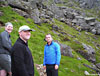 Fag break out of the wind on the way up The Spearhead