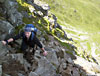 Scott on his way up the scramble