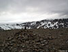Beinn Bheoil summit with Ben Alder behind