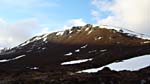Crags on Cnap a' Chleirich in the last of the sun