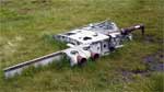 Plane crash wreckage just off the summit