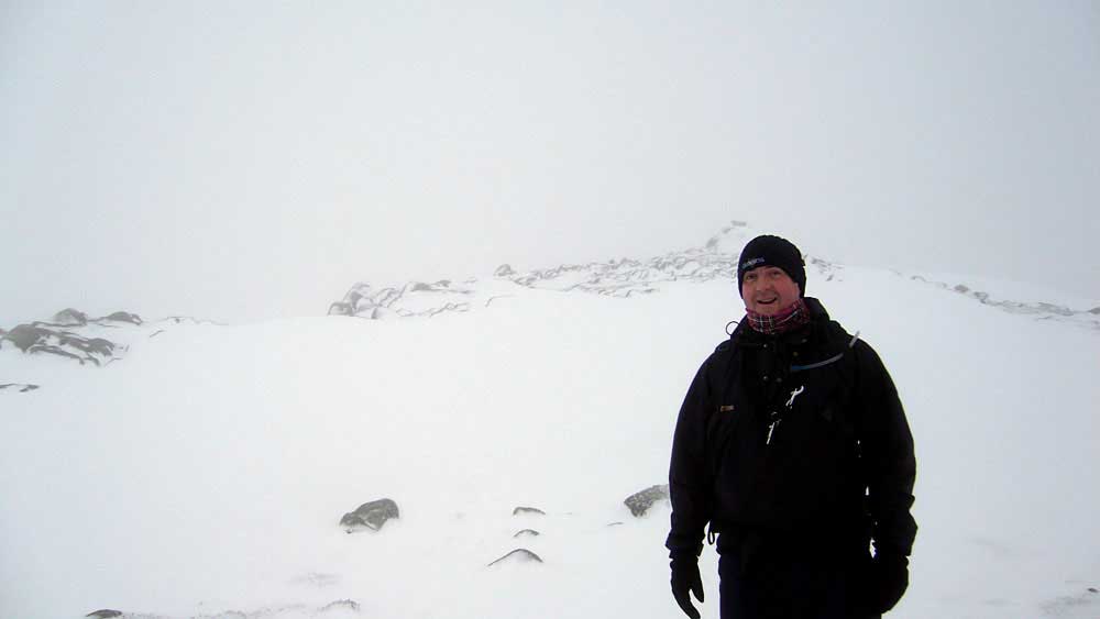 Scott on his way down Beinn Bhreac