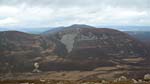 Looking across Strath Nethy at Stac na h-Iolaire on the descent via Bynack Beg