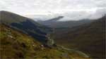 Looking east along Glen Shiel from below Bealach an Lapain