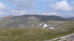 Looking back at Cac Carn Beag and Cac Carn Mor on the way to Carn a' Choire Bhoidheach