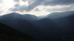 Looking east back over the hills from the track by Loch Muick